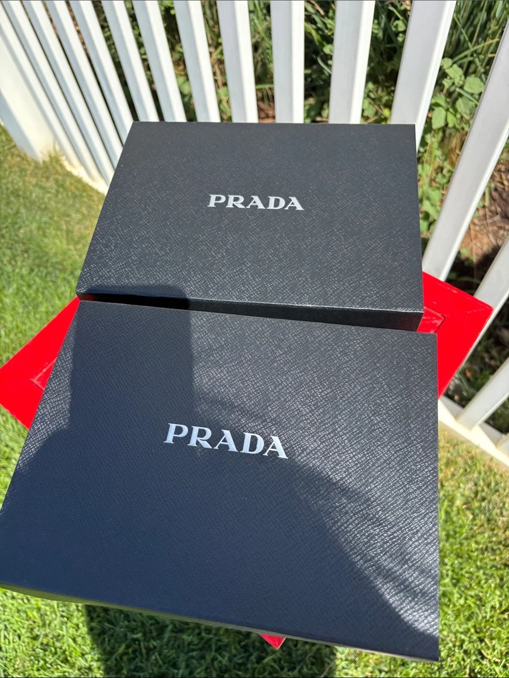 Prada Boxes New Empty 9” x 7” x 5” Black & Silver